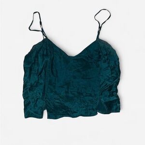 Vintage Victoria's Secret Deep Teal Satin Camisole